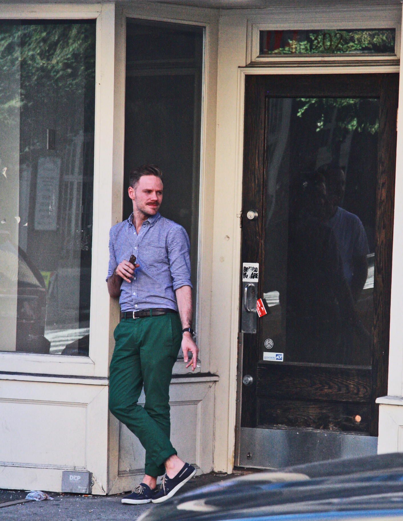 city-smart-casual160909_32 | Green pants men, Mens fashion suits casual,  Navy blazer grey pants